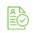 resume with a checkmark symbol icon