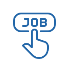 finger pressing on job button icon
