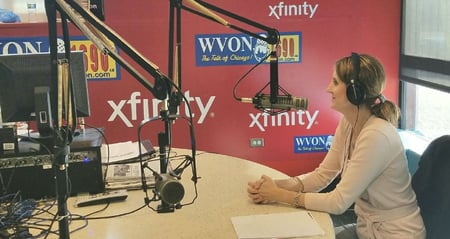 Skills CEO Marie Lynch at WVON radio station