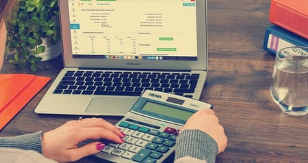 laptop and calculator