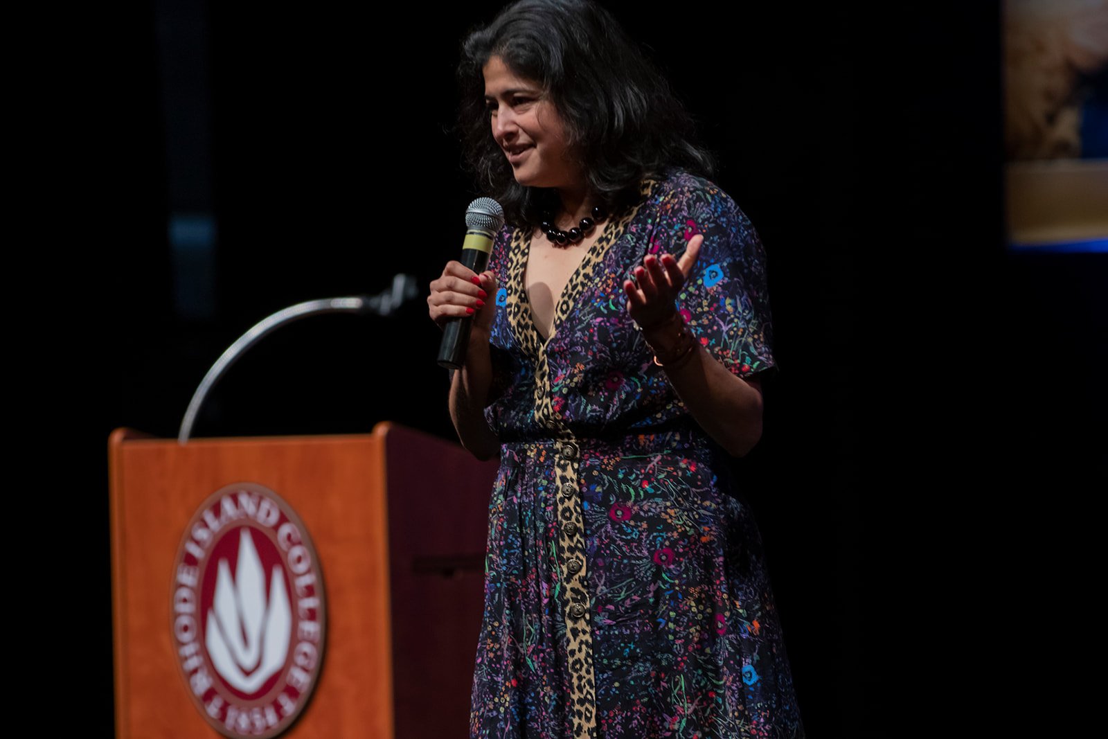 Nina Pande Speaking at Rhode Island College